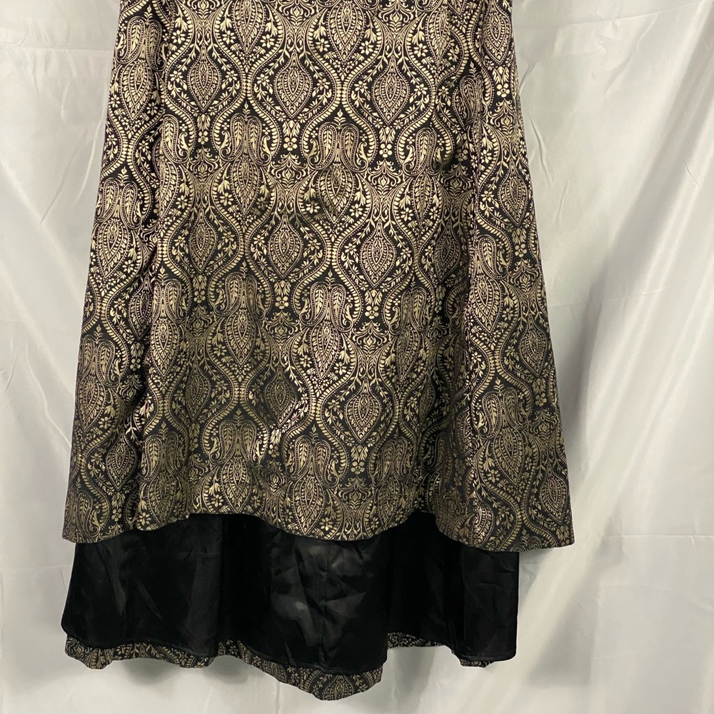 Lela Rose for LB collab gold hi low skirt - Picture 2 of 3